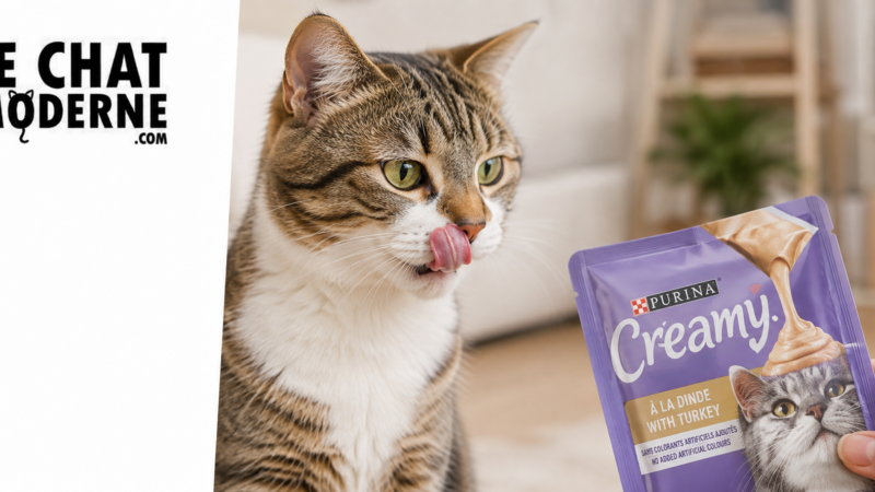 Creamy pour chats : la friandise crémeuse qui fait fondre les félins